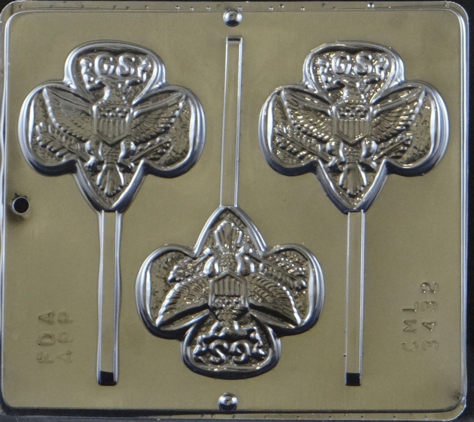 Boy Scout Lollipop Chocolate Candy Mold - Clear Plastic DIY Mold For Scout Parties & Fundraisers