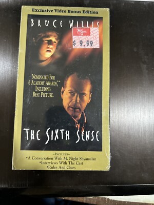 The Sixth Sense VHS 2002 Bonus Edition Vintage Horror Bruce Willis