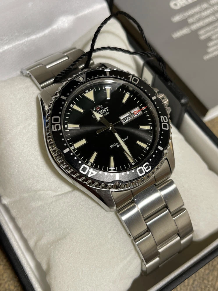 ORIENT Mens Kamasu Stainless Steel Japanese Automatic Diving Watch RA AA0001B19A