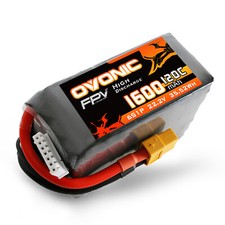4X Ovonic 1600mAh 6S LiPo Akku 22.2V 120C XT60 Für 5 Zoll  FPV Drohne Quad bauen