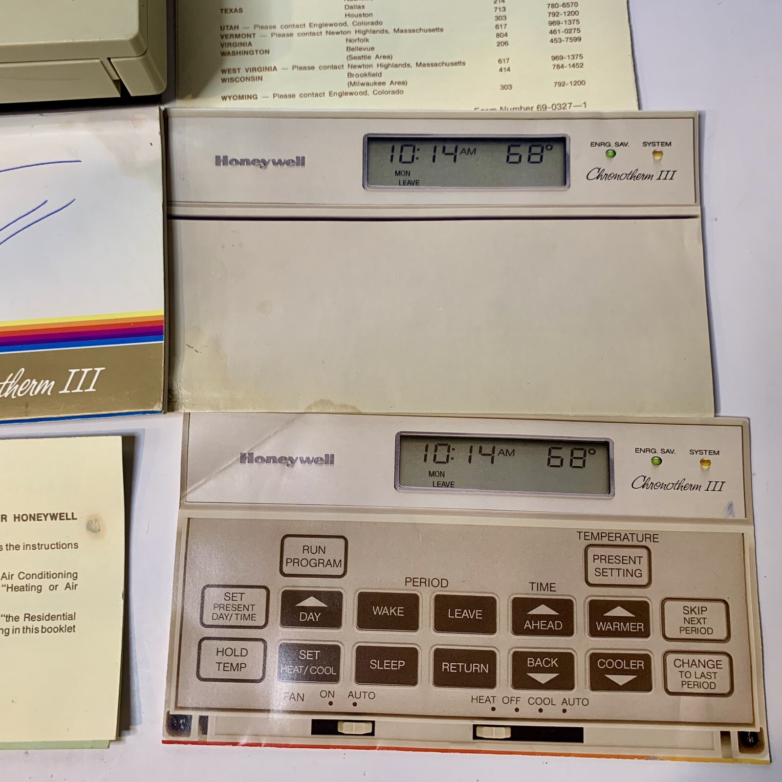 Honeywell Chronotherm III Programmable Thermostat T8601 C 1005 NEW Open Box eBay