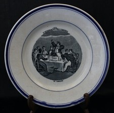 Assiette parlante porcelaine