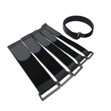 Black Hook and Loop Heavy Duty Strap Strapping Cable Ties Nylon luggage Strap
