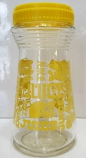 Vintage Retro Lemonade Glass Carafe Pitcher 24 Ounce Measuring Pour Spout on Lid