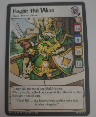 Neopets TCG - Hagan the Wise 76/150 - Hannah and the Ice Caves - NM