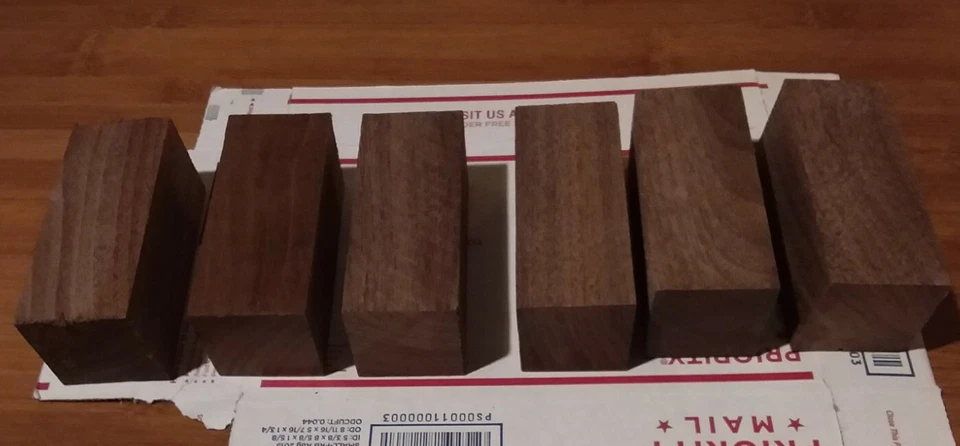 6) BLACK WALNUT  DUCK CALL / TURNING BLANKS, 1-5/8" X 1-5/8" X 4" - Image 2 of 2