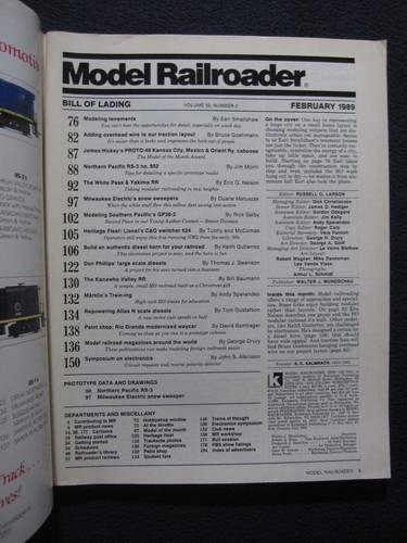 Model Railroader February 1989 Magazine - Picture 2 of 4