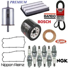 Tune Up Kit Filters Plugs Gaskets Belt for Isuzu Amigo V6; 3.2L 1998-2000