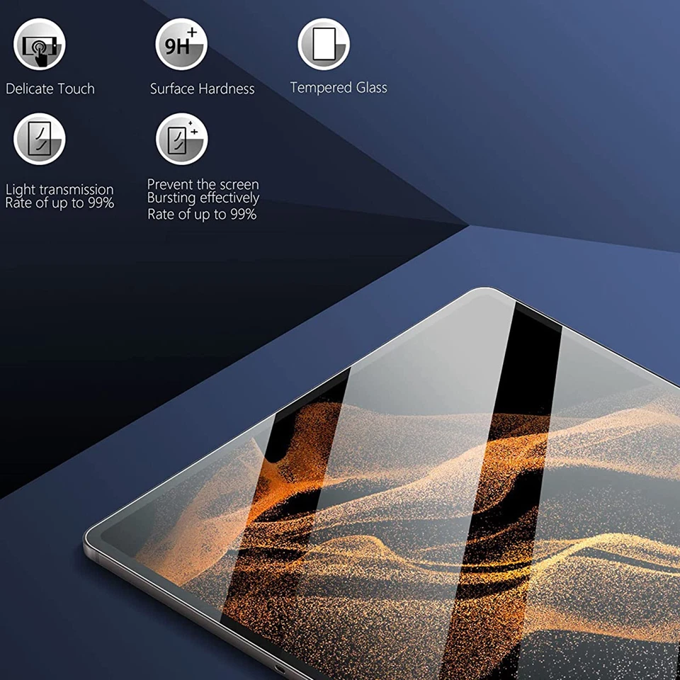 Fr Samsung Galaxy Tab S8 Ultra/Tab A/S5e/S6 Lite Tempered Glass Screen Protector - Image 3 of 4