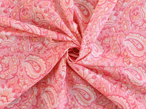 48PC Juego Cachemira Rosa Servilletas Indio Mano Bloque Algodón Estampado Tela - Imagen 2 de 10