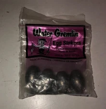 WATER GREMLIN EGG SINKERS 1 oz #PEG-6 - 4 COUNT PACKAGE