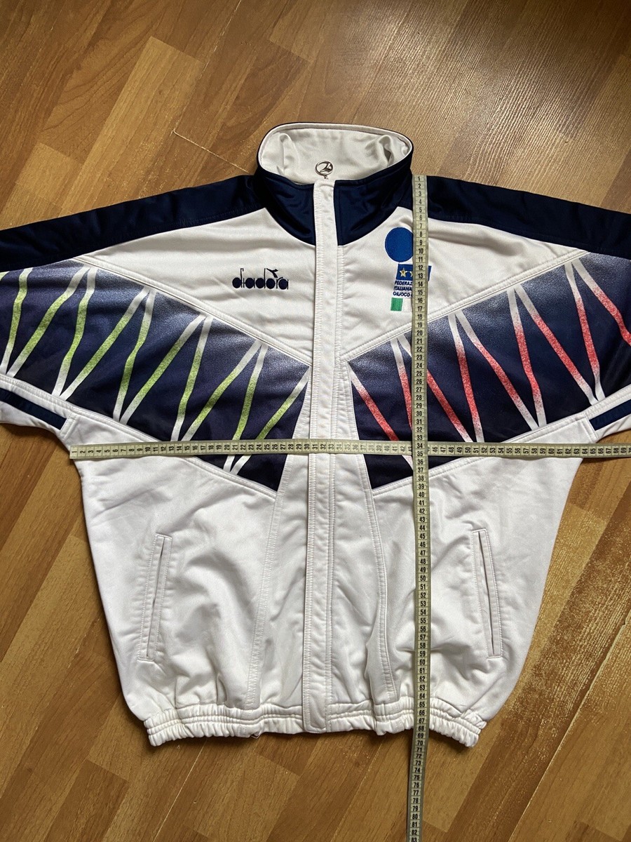 1994 1995 ITALY FOOTBALL SOCCER TRACK JACKET DIADORA VINTAGE see