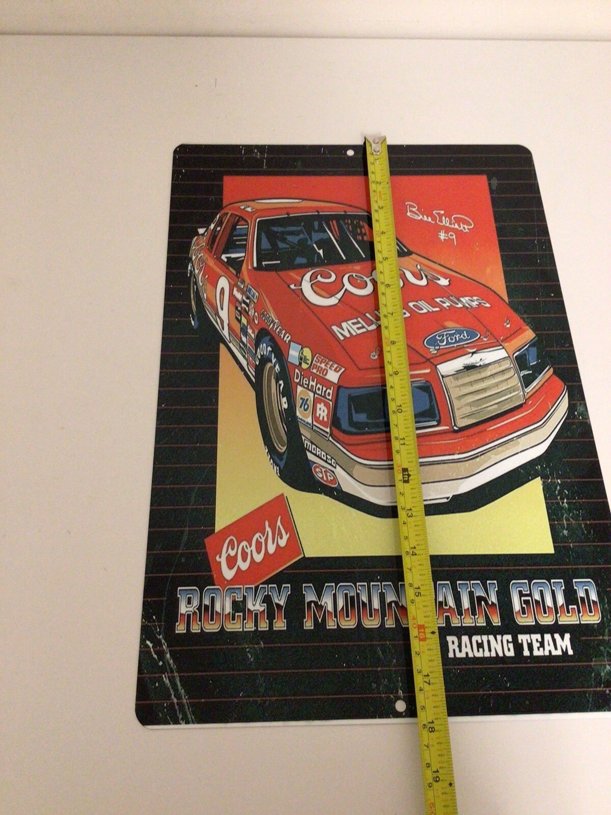 Coors rocky mountain gold racing team melting oil pumps metal tin sign