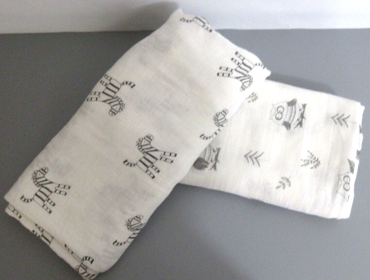 PC Baby Muslin Swaddle Blankets 70% Bamboo 30% Cotton Receiving