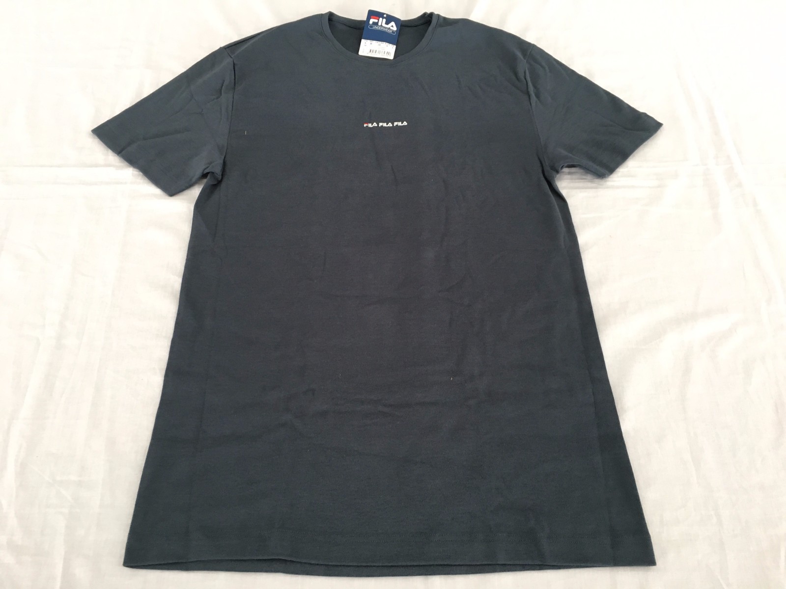 FILA uomo t shirt mod CALGARY NEW LOOK colore ottanio 100 % cotone invernale