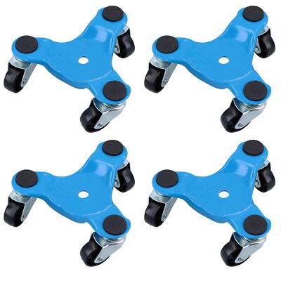 Laufrolle Dolly 3 Räder für schwere Möbel Umzug VIERer PACK SIL217