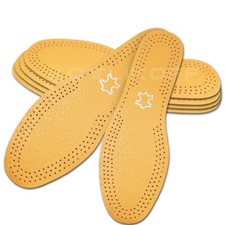 Shoes Insole Leather Ultra Thin Breathable Deodorant Instantly Absorb Sweat Men