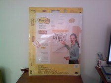 Post-it Self Stick Wall Easel Primary Ruled Pad 20w x 23h White 20 Sheets 2/Pack