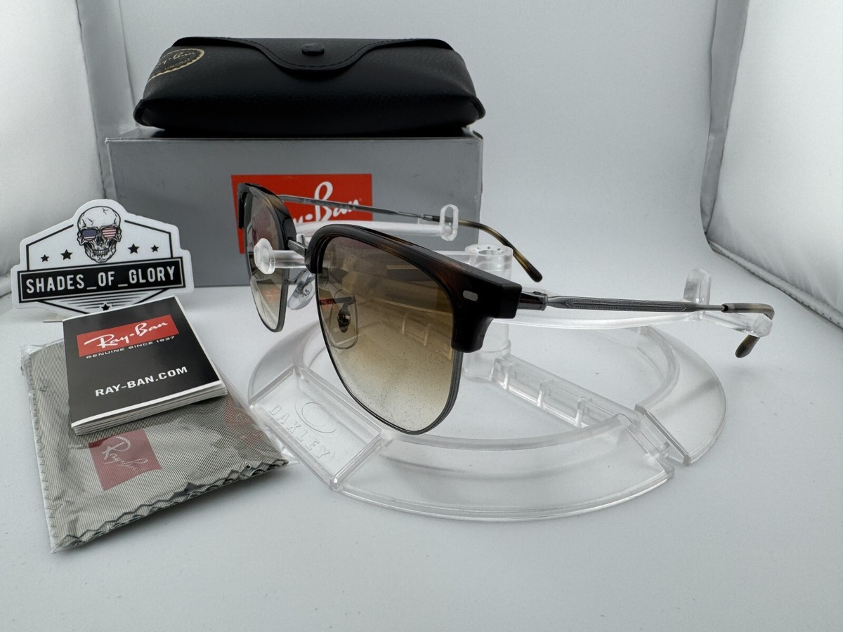 RAY-BAN NEW CLUBMASTER RB4416 710/51 HAVANA GUNMETAL BROWN 