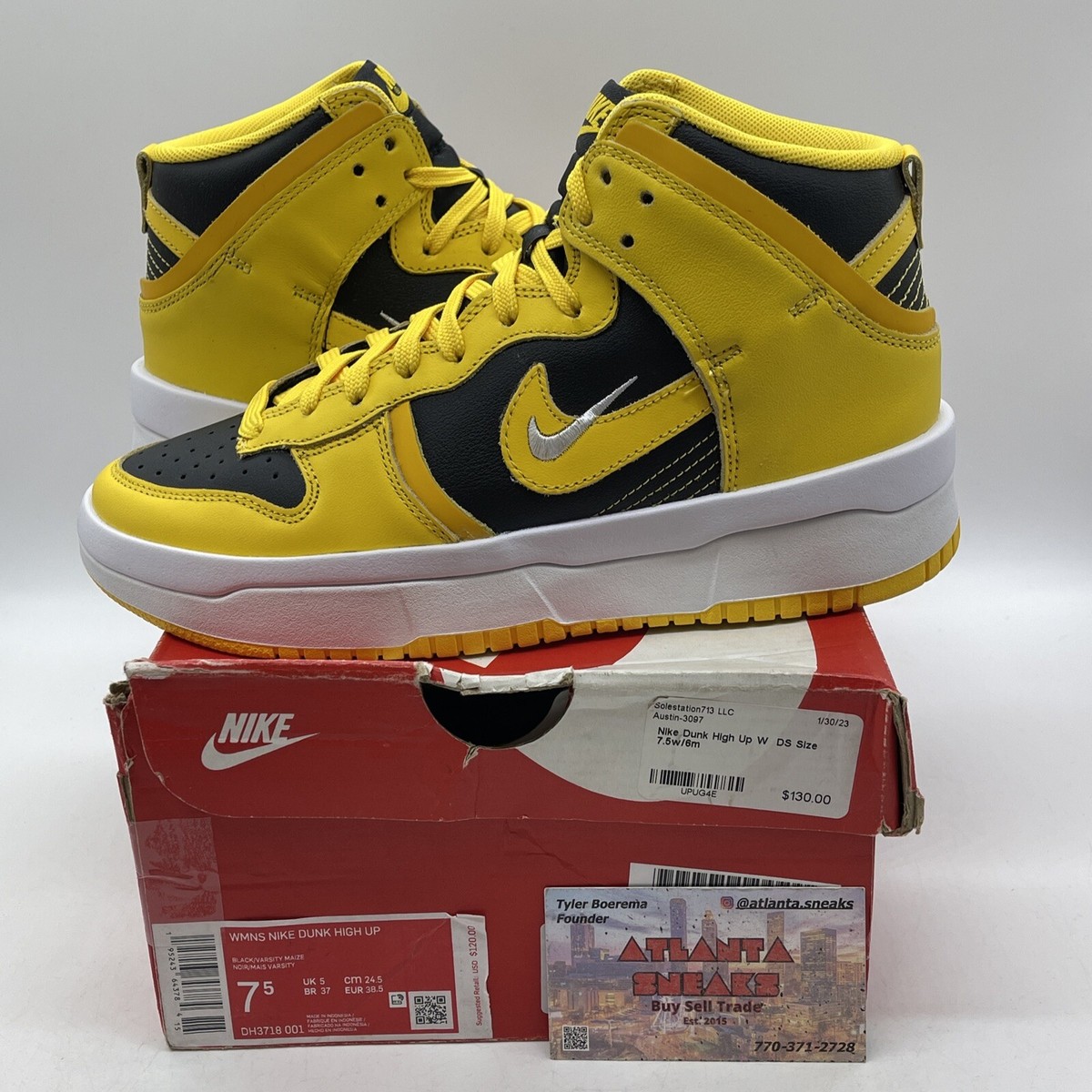 Yellow Nike Dunk High Varsity Maize Resell Size Dunk High Up