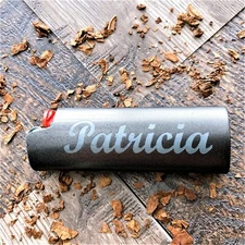 Personalized Engrave Metal Lighter Case Cover Holder Fits Standard Bic Lighter