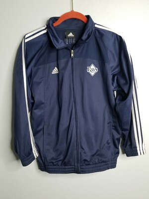 Mens Small Tampa Bay Devil Rays Adidas Classic Logo Zip Up Jacket Sweater  2012