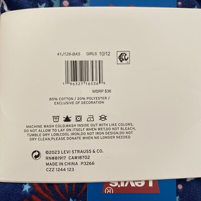 123専用 Levi's Youth Girls 2 Pack Shorts Gray/Navy Patriotic Logo MSRP $36