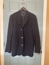 Mens Vtg Brooks Brothers USA MADE Wool Blend Blazer/Emblem On Buttons Sz 45XL