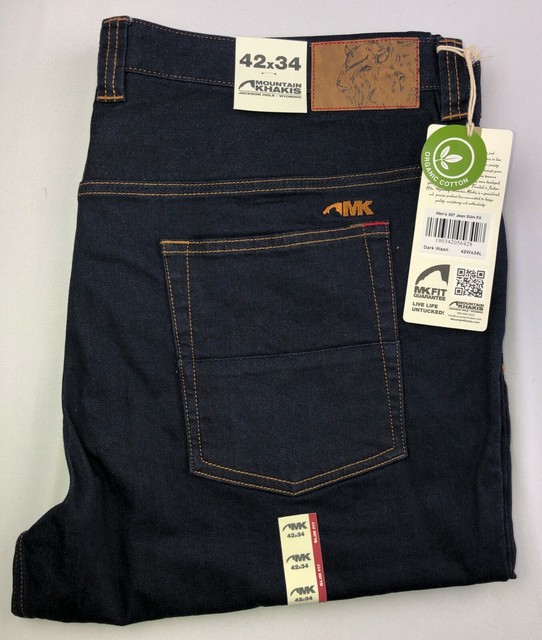 Mountain Khakis Men's Big & Tall 42" x 34" 307 Slim Fit Jeans Dark Wash Denim eBay