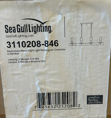 Sea Gull Lighting 8-Light Chandelier Stardust 3110208-846 - Picture 2 of 2