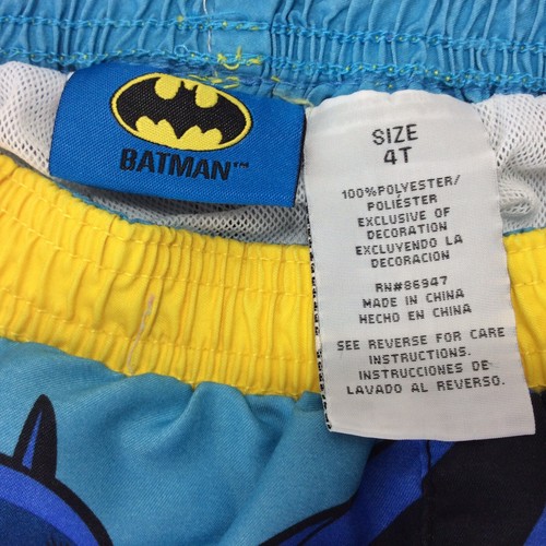 Batman Boys Youth Swim Trunks Board Shorts Size 4T Summer Fun Beach Pool Fun - Picture 5 of 7
