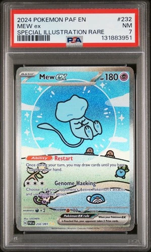 2024 POKEMON PAF EN-PALDEAN FATES SPECIAL ILLUSTRATION RARE #232 MEW EX PSA 7