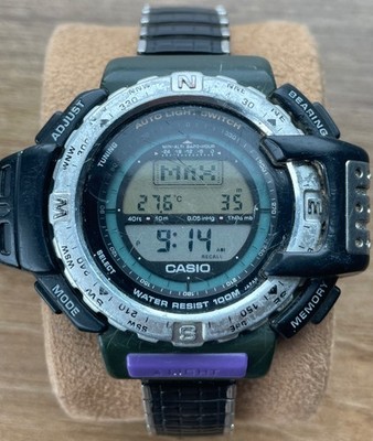 Vintage Men Casio Protrek Watch 1470  Digital Watch 1995 New Battery WORKING