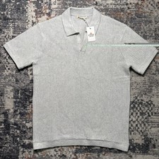Marine Layer Conrad Sweater Polo Men s Oatmeal Grey Size: S NWT