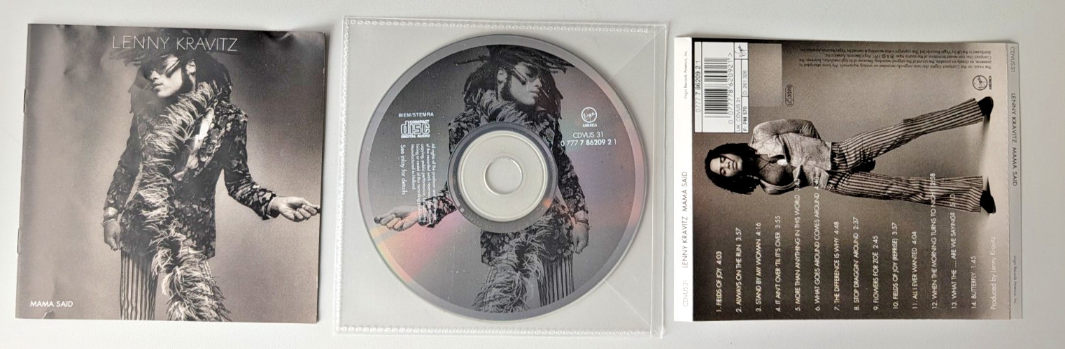 Mama Said Lenny Kravitz CD 1991 CDVUS31 NO CASE just CD + artwork