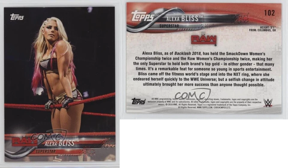 2018 Topps WWE Then Now Forever Alexa Bliss #102 - Image 3 of 3