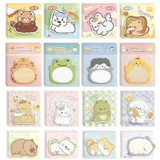 32 Pads 400 Sheets Cute Sticky Notes, Kawaii Cartoon Animal Sticky Notes Self...