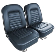 Seat Covers for 1966 Corvette C2 Bright Blue Madrid Grain Vinyl