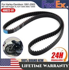 128T 1-1/8In Rear Drive Belt For 91-03 Harley Sportster 883 Hugger 1200 40022-91