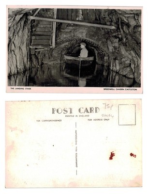 Vintage Postkarte - Die Anlegestelle Speedwell Höhle Castleton UNBESPIELT