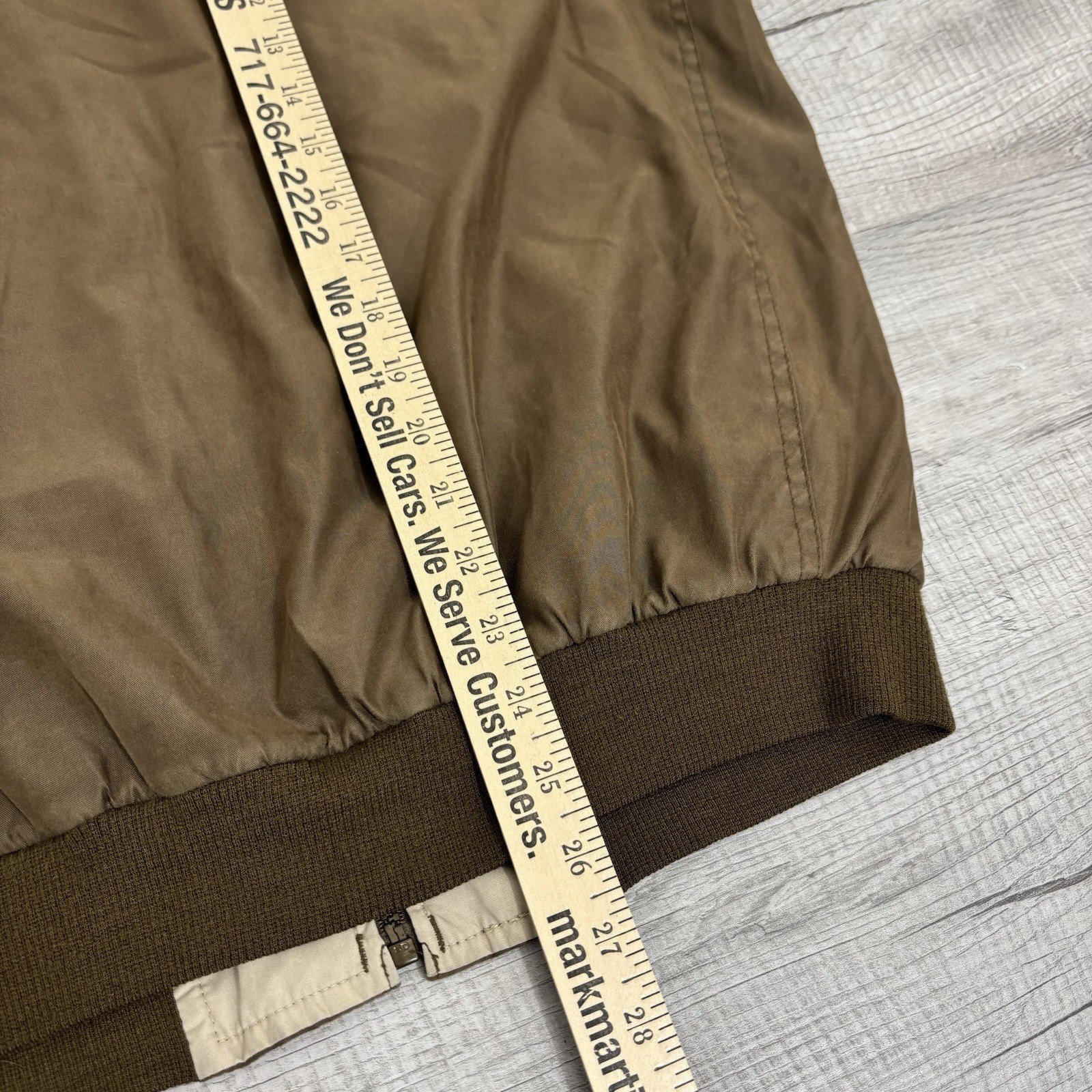 Aberdeen Solid Brown Lightweight Bomber Zip Up Ja… - image 9