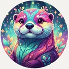 Hayleybug 1 oz Rivergrove Wanderer Otter silver Round w/ COA mintage 15