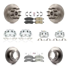 Front Rear Brake Rotors Pads Calipers Kit for Ford Excursion 2005 oe47 Stock OE