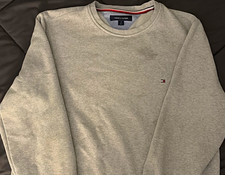 Tommy Hilfiger Men's Gray Crewneck Pullover Fleece Logo Sweatshirt Size M