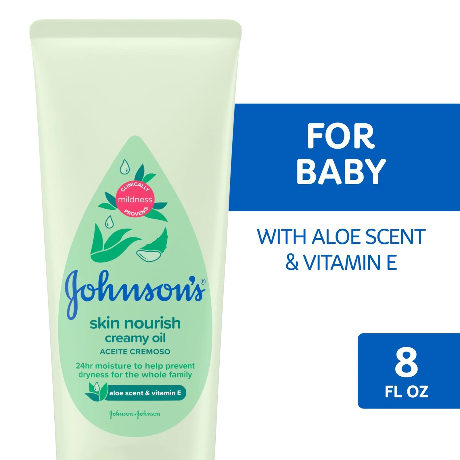 Johnson's Creamy Oil Baby Body Lotion With Aloe & Vitamin E, 8 fl. oz
Opens in a new window or tab