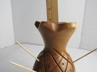 Vtg Leilani Monkey-Pod Wood Pineapple Toothpick Appetizer Holder 7 1/2" Tall — photo 8