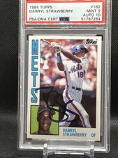 PSA 9 AUTO 10  1984 TOPPS #182 DARRYL STRAWBERRY ROOKIE