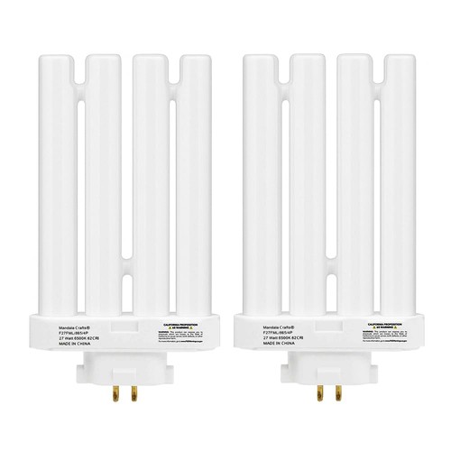 FML27 Lampadine Fluorescenti Compatte 27 Watt 6500K con Quad Tubi, 2 Confezioni...