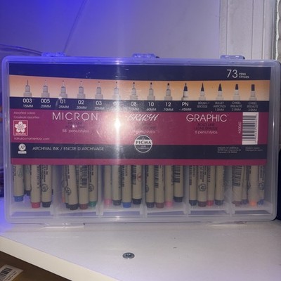 Sakura Pigma Micron 73 Piece Color Pen Set New Fineliner Archival Ink Drawing