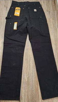 Carhartt B01 BLK Double Knee Work Pants Mens 46x30 Utility Firm
